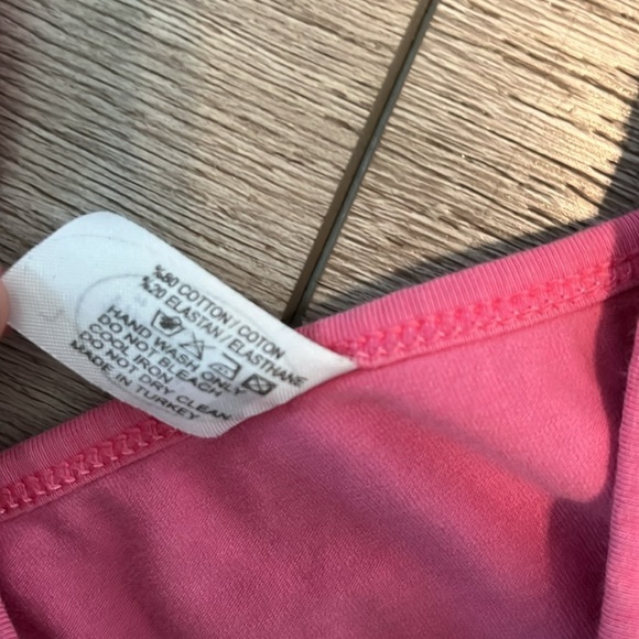 Pink and Brown Lace Trim Dress - Picture 5 of 5